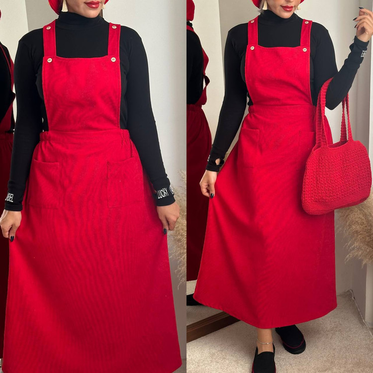 دامن پیشبندی قزمز