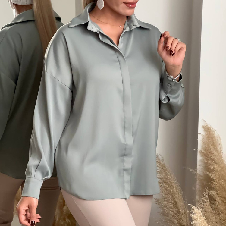 شومیز زارا مدل ساتن صدری