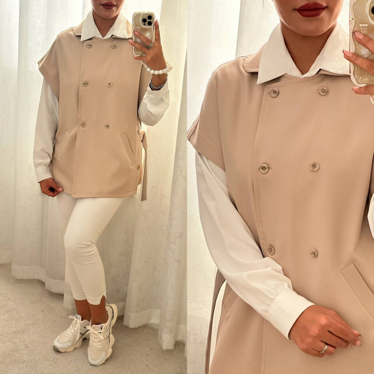 وست بغل بند و سگک دار کرم