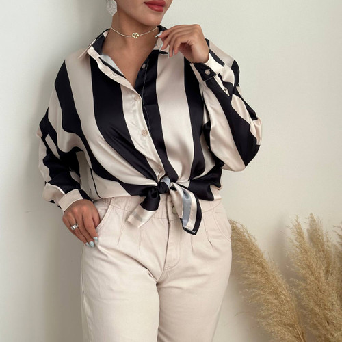 شومیز ساتن زارا درجه یک مشکی