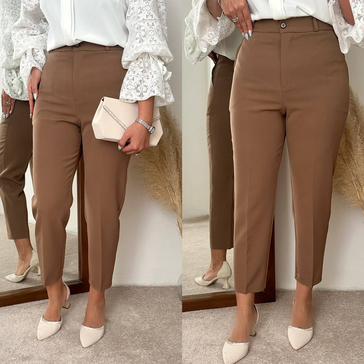 شلوار مام فیت نسکافه ای