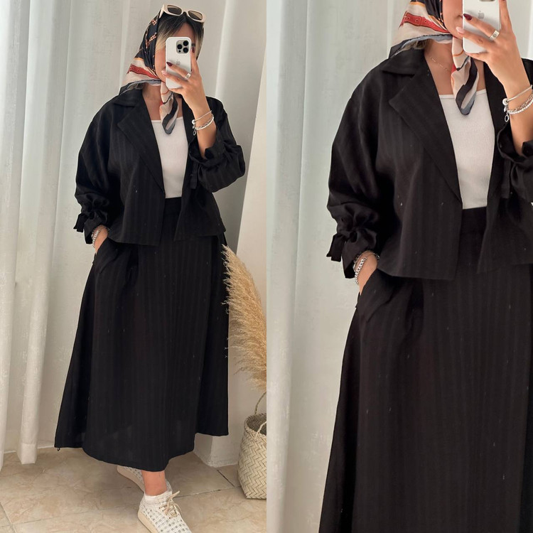 ست کت دامن مشکی