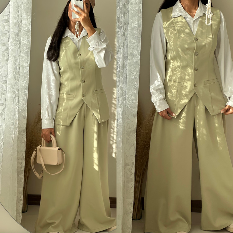 ژیله شلوار سبز