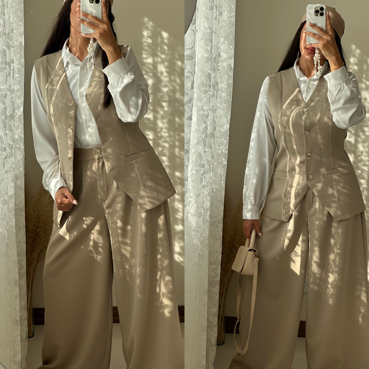 ژیله و شلوار نسکافه ای